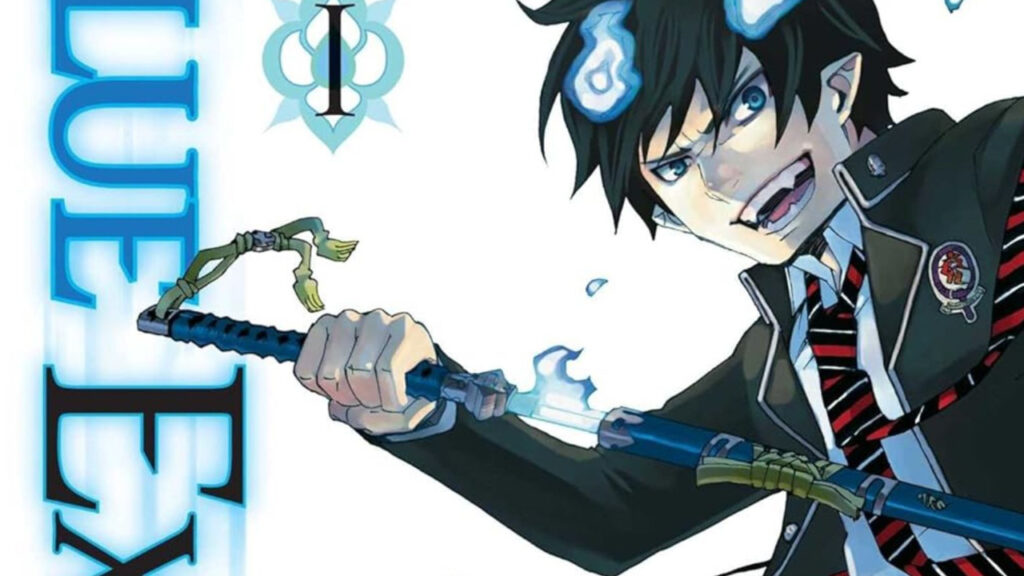 Blue Exorcist manga art of Rin Okumura by Kazue Kato