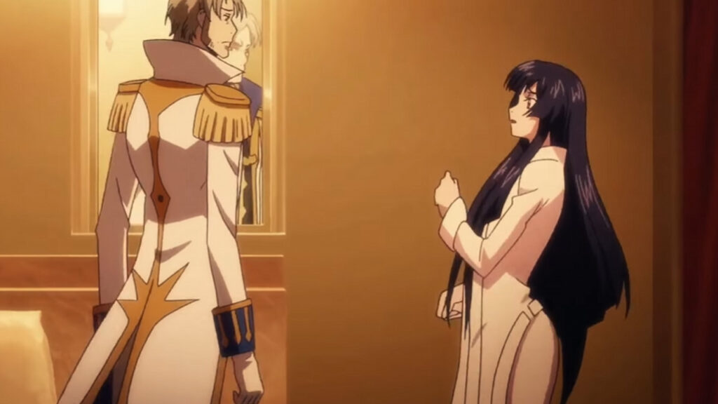 Code Geass Roze of the Recapture episode 7 Walter suspicious of the faux empress.