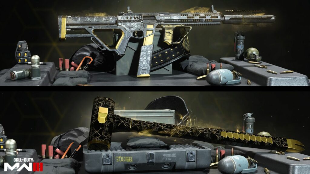 MW3 Season 5 BlackCell weapon skins "Long Live the King" Superi 46 SMG and "Malleus" Sledgehammer