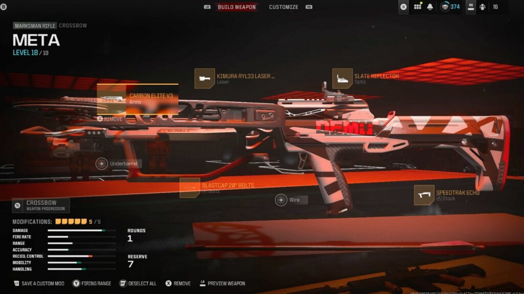 Crossbow loadout for the Unstable Rift challenge in Modern Warfare 3 Zombies