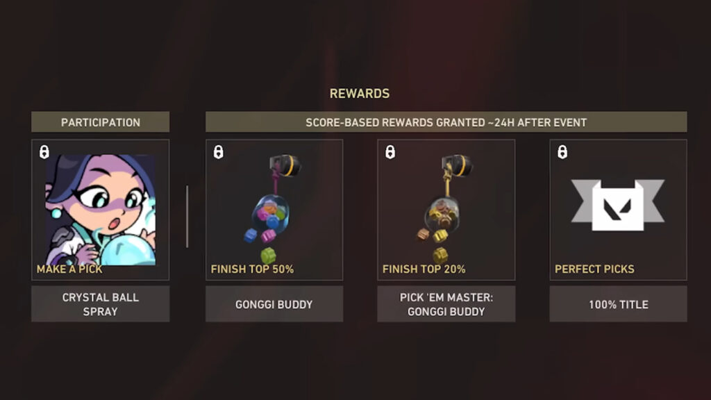Valorant Champions 2024 Pick'Em rewards