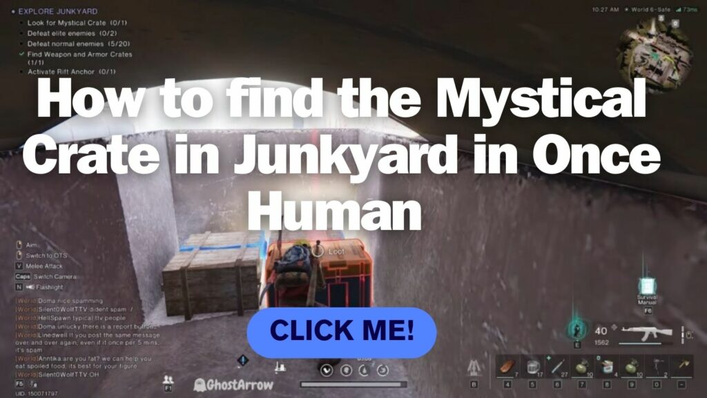 ONE Esports' image for "How to find the Mystical Crate in Junkyard in Once Human"