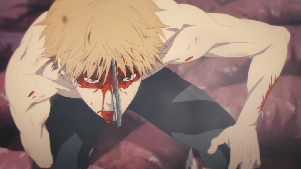 Denji from Chainsaw Man half transformed, recap of chapter 173 leading up to release of Chainsaw Man chapter 174
