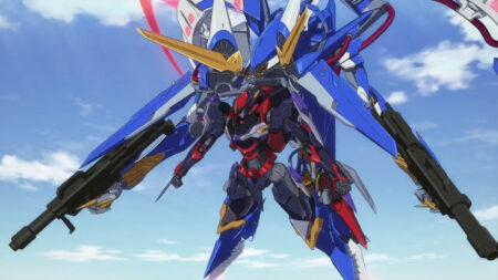 Code Geass Roze of the Recapture Episode 10, Sakuya and Ash piloting the Zi-Ortygia