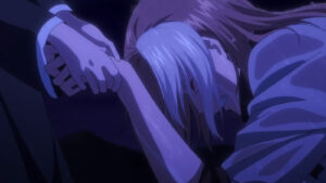 Code Geass Roze of the Recapture Episode 7, Ash blaming himself for Jugo Sumeragi's murder.