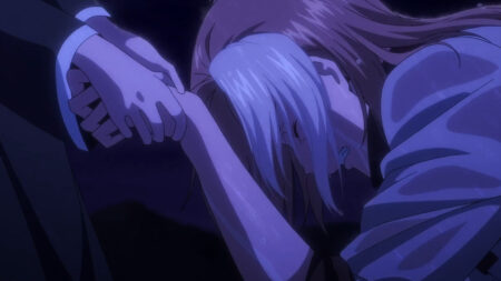 Code Geass Roze of the Recapture Episode 7, Ash blaming himself for Jugo Sumeragi's murder.
