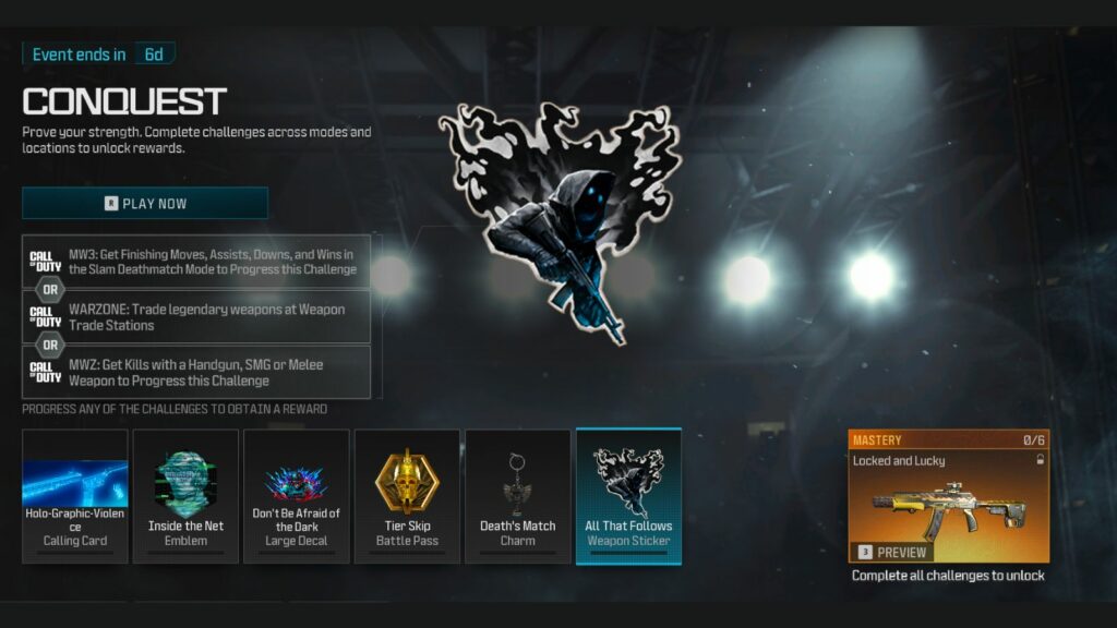 Conquest event details in Modern Warfare 3 and Warzone