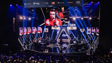 A view of atmosphere at VALORANT Champions Seoul Group Stage at the COEX Shinhan Card Artium on August 01, 2024 in Seoul, Korea