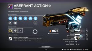 Destiny 2 Aberrant Action god roll