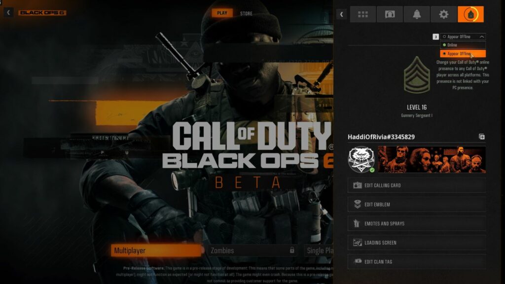 How to appear offline in Black Ops 6