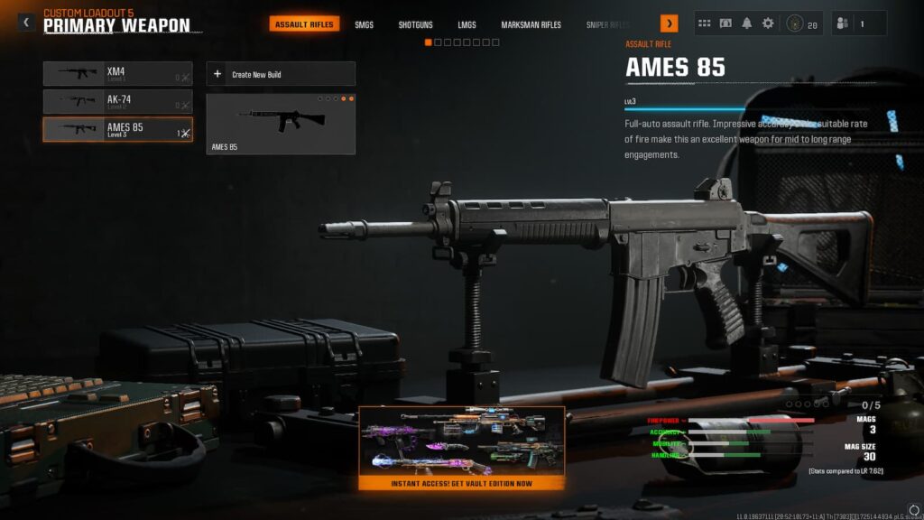 Black Ops 6 meta loadouts -- AMES 85 build