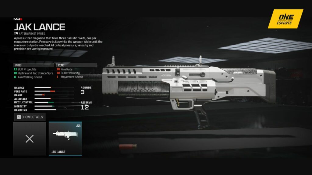 JAK Lance aftermarket part's effects to weapon in Modern Warfare 3