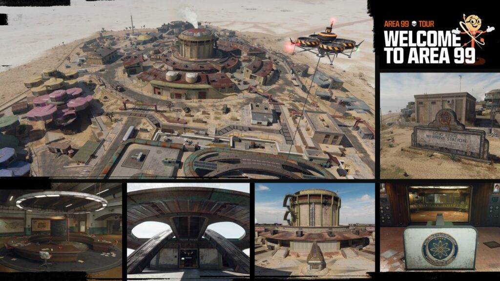 Area 99 map for Resurgence, one of the Warzone changes in Black Ops 6
