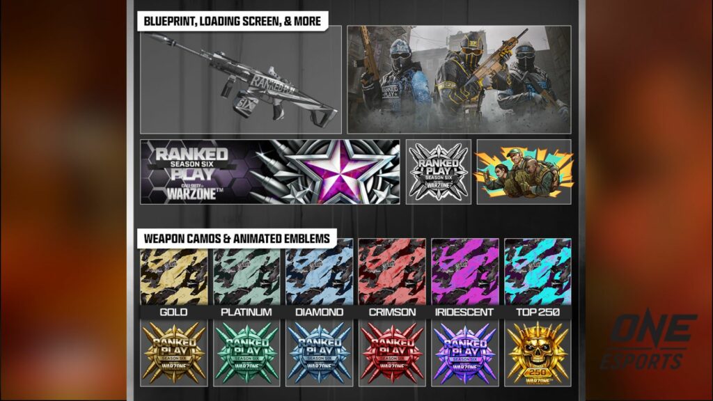 Warzone Season 6 Ranked Play Rewards