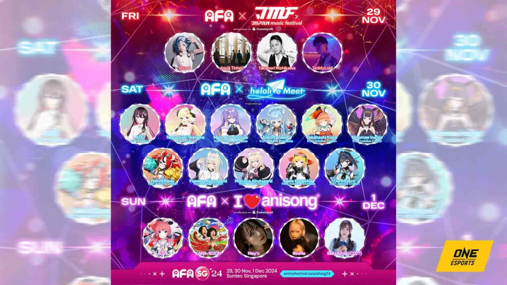 AFA 2024 Singapore concert lineup