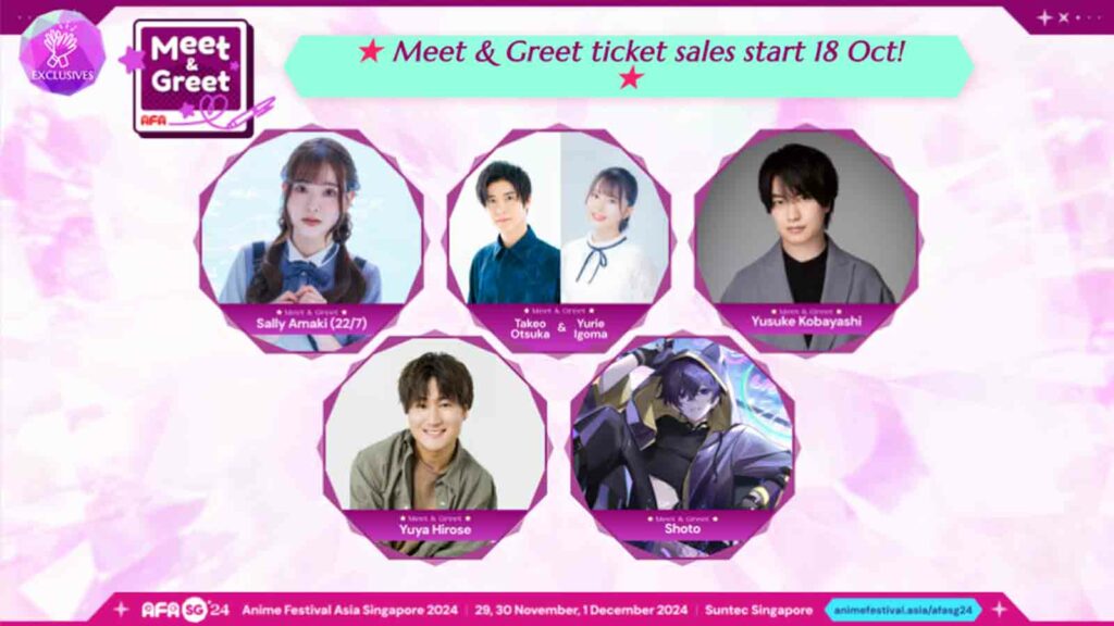 AFA 2024 Singapore day meet and greet lineup