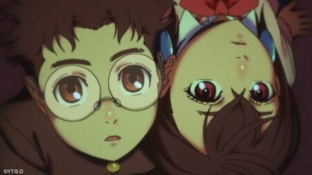 Dandadan main characters Ken Takakura and Momo Ayase seen in episode 1 of the anime