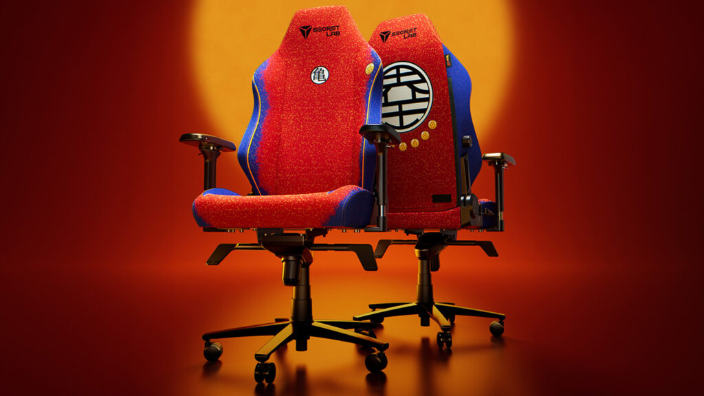 Dragon Ball Z Secretlab chair front and back