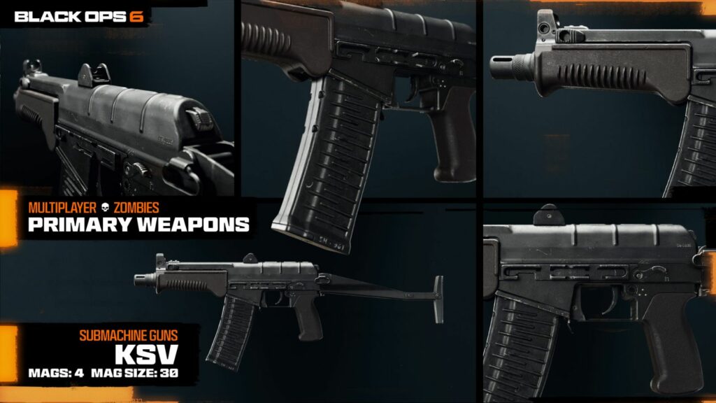 Parts of KSV SMG in Black Ops 6