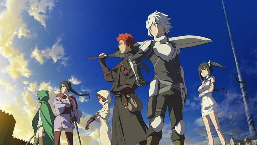 Main cast from Is It Wrong to Try to Pick Up Girls in a Dungeon (DanMachi)