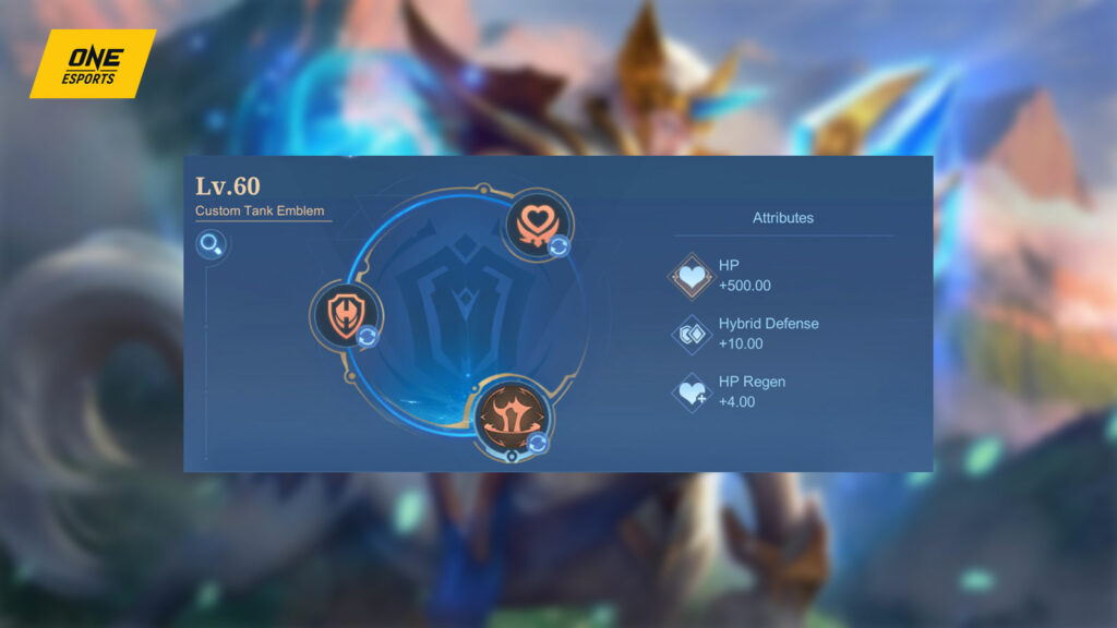 Mobile Legends: Bang Bang tank Hylos recommended emblem setup
