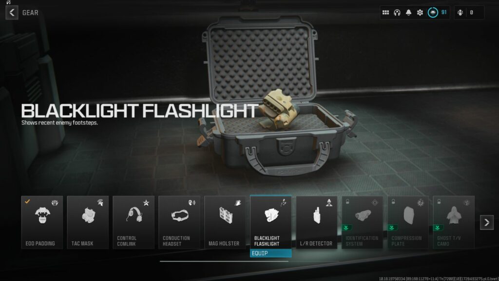 Blacklight Flashlight perk in Modern Warfare 3