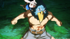 Shangri La Frontier season 2 episode 1 Sunraku and Emul ambushed by Golems