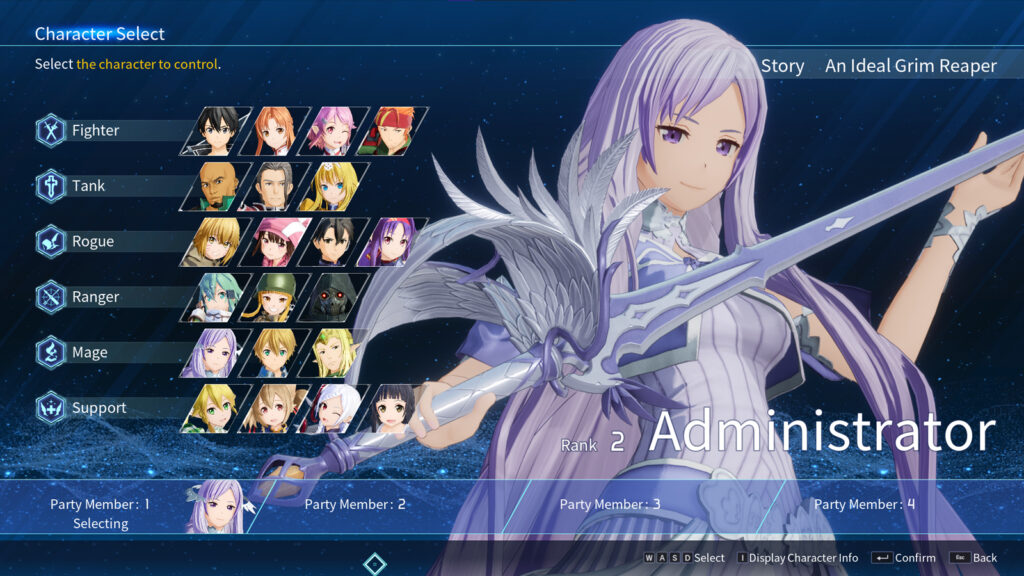 Administrator from Sword Art Online Fractured Daydream