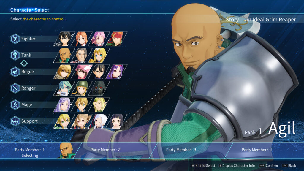 Agil from Sword Art Online Fractured Daydream