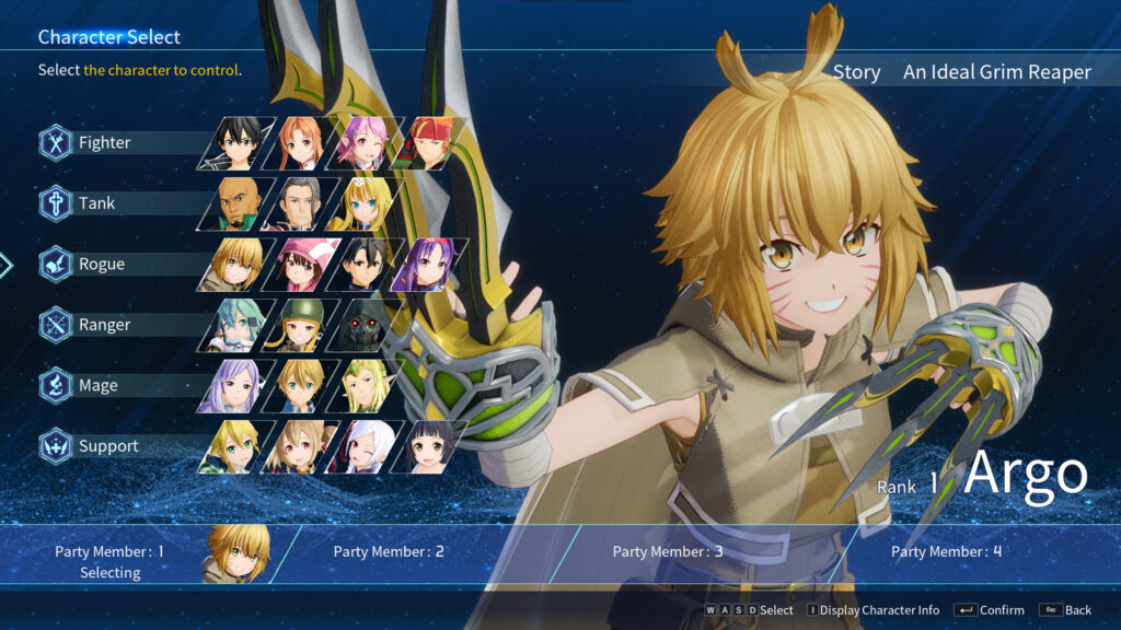 Argo from Sword Art Online Fractured Daydream