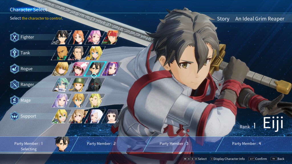 Eiji from Sword Art Online Fractured Daydream