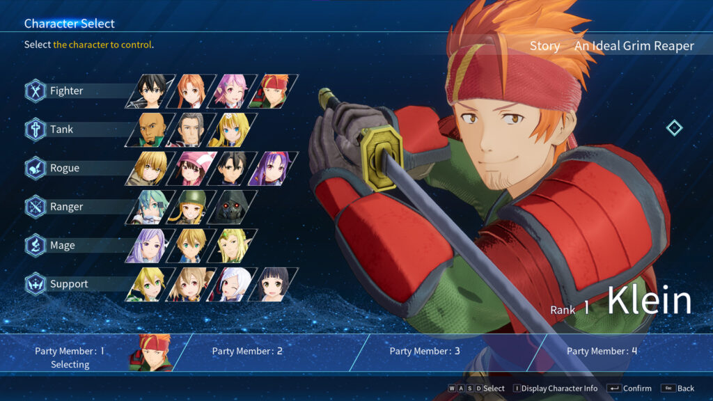Klein from Sword Art Online Fractured Daydream