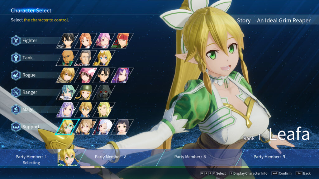 Leafa from Sword Art Online Fractured Daydream