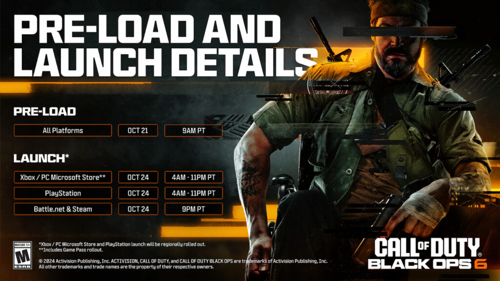 Black Ops 6 launch and preload