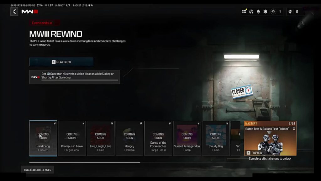 MW3 Rewind rewards and challenges