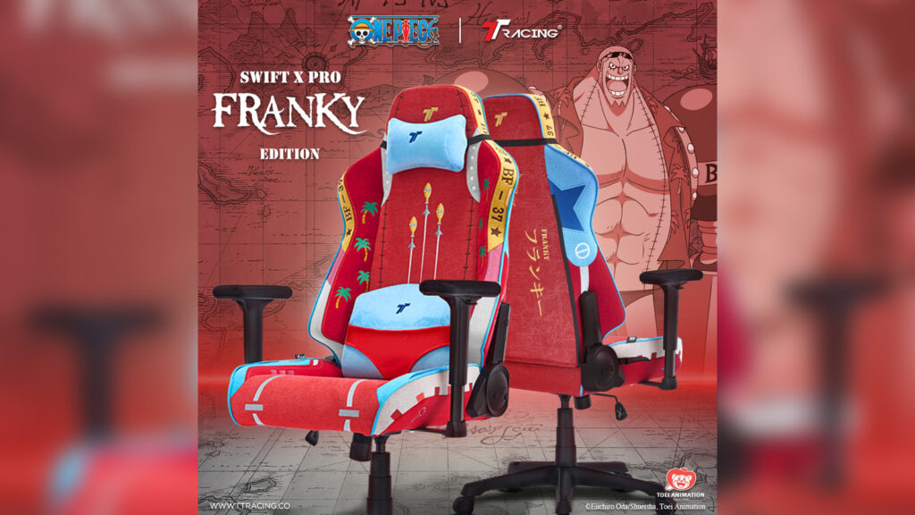 TTRacing gaming chair featuring One Piece character Franky