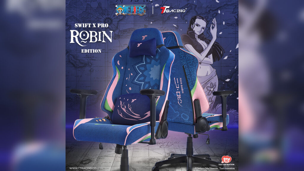 TTRacing gaming chair featuring One Piece character Robin