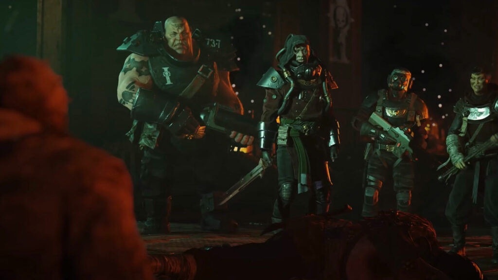 Warhammer 40k Darktide PS5 cinematic feauturing character classes