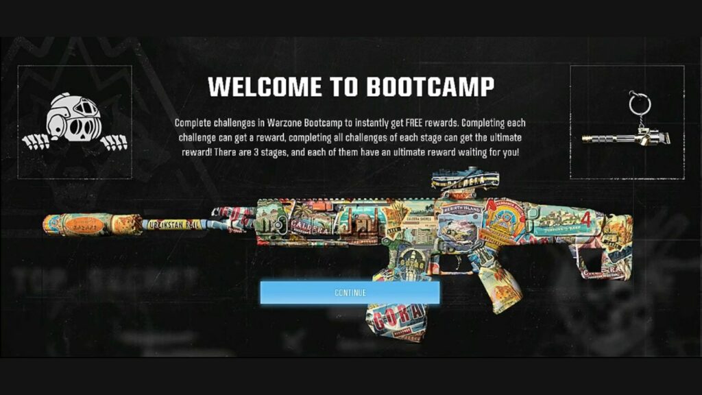 Warzone Bootcamp rewards: Sticker, charm, and blueprint
