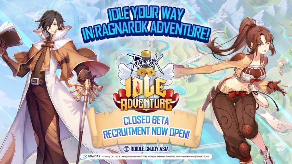 Ragnarok Idle Adventure Closed Beta registration poster