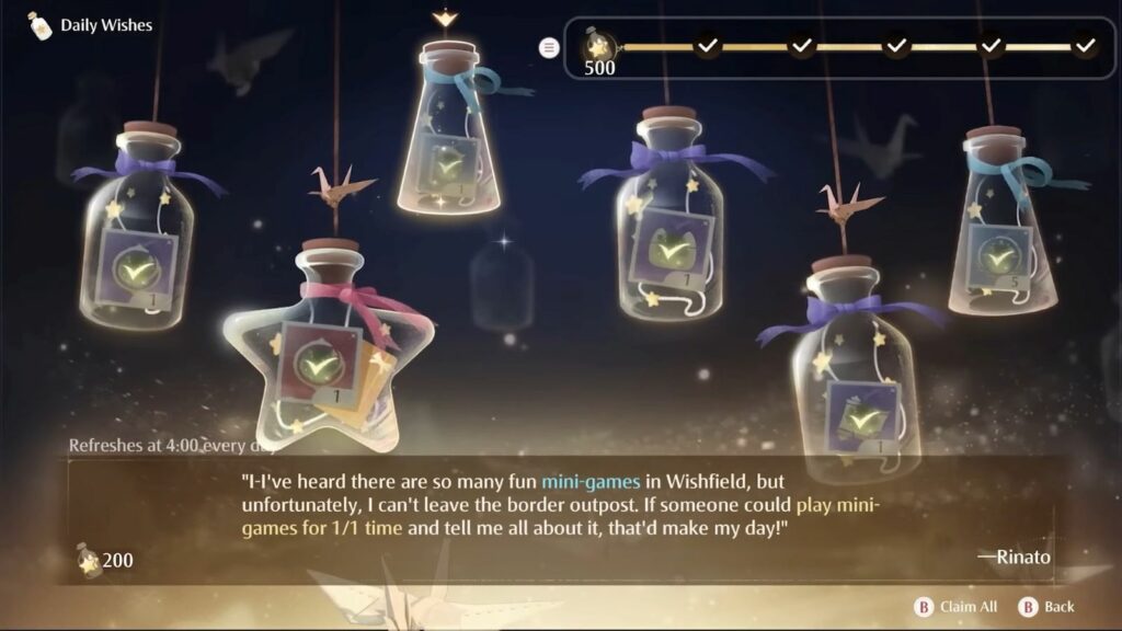 Daily wishes from Infinity Nikki