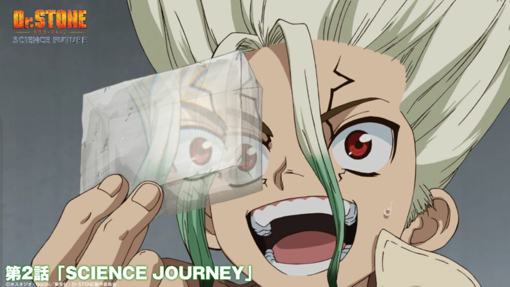 Dr Stone main character Senku seen in season 4 episode 2