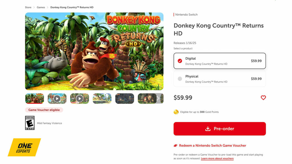 How to pre-order Donkey Kong Country Returns HD in Nintendo Store