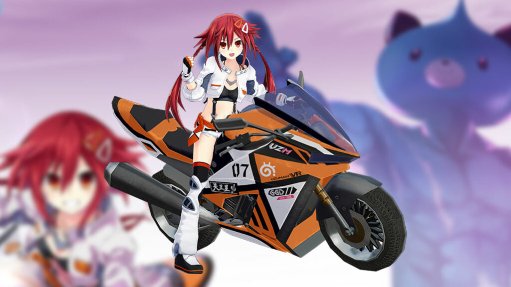 Neptunia Riders vs Dogoos main character Uzume Tennouboshi