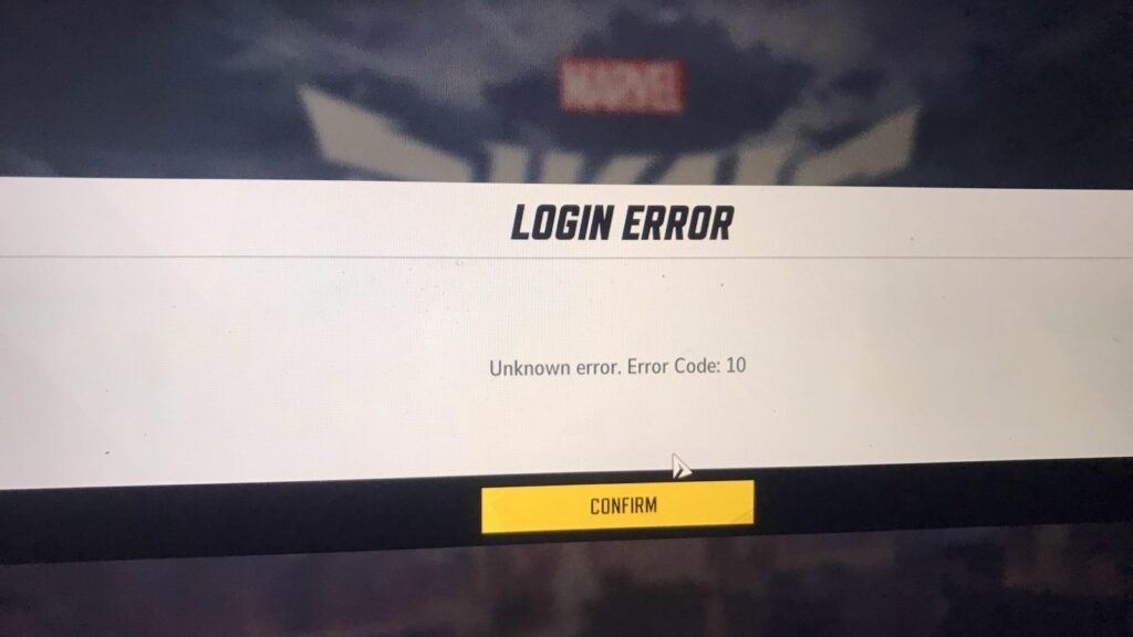 Marvel Rivals error code 10