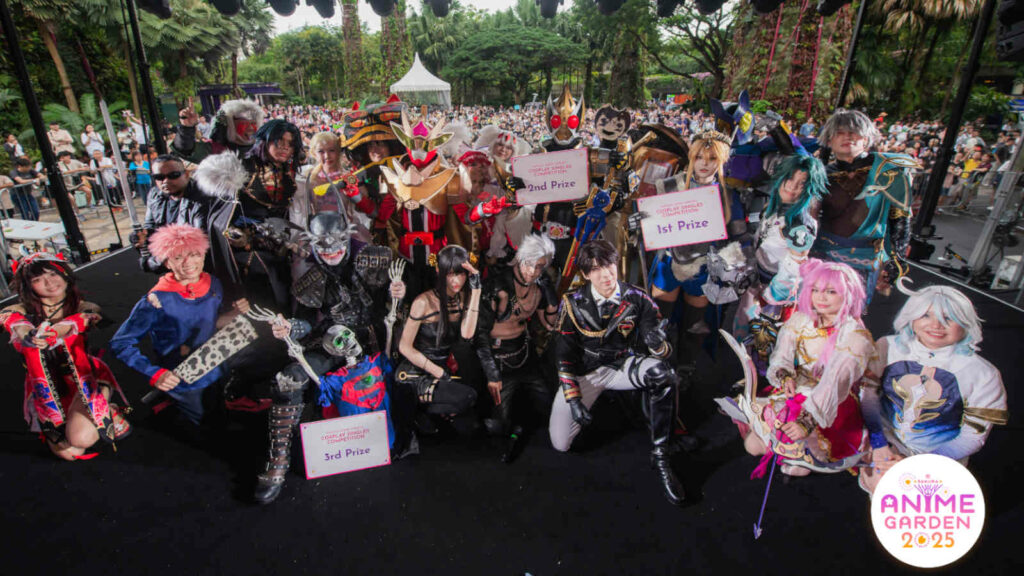 Thames Malerose on stage with cosplay competitors and judges at Anime Garden 2025
