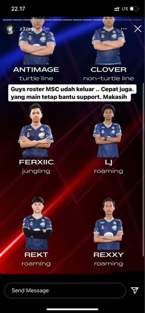 Roster EVOS Legends MSC 2020