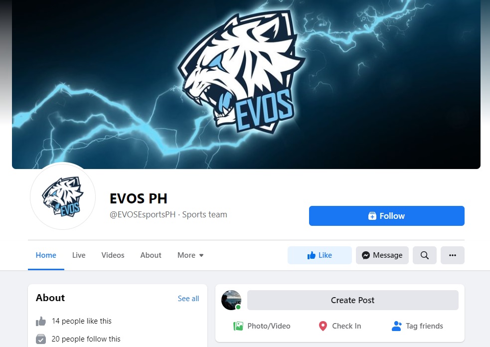 Akun Facebook EVOS PH