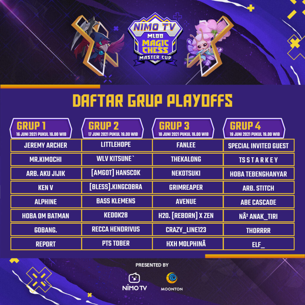 Mobile Legends Nimo TV MLBB Magic Chess playoff