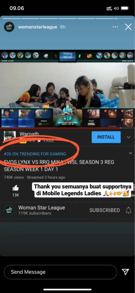 Mobile Legends WSL Season 3 Trending YouTube